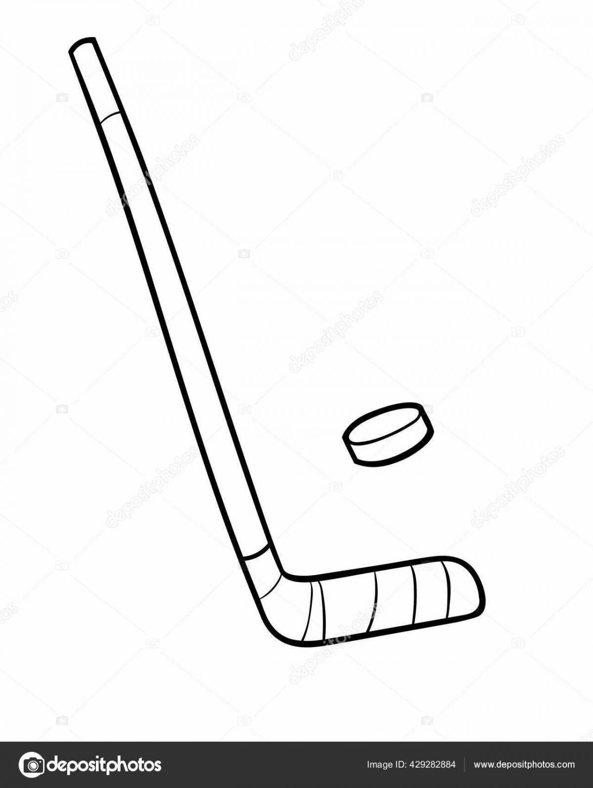 Awesome puck coloring page for kids