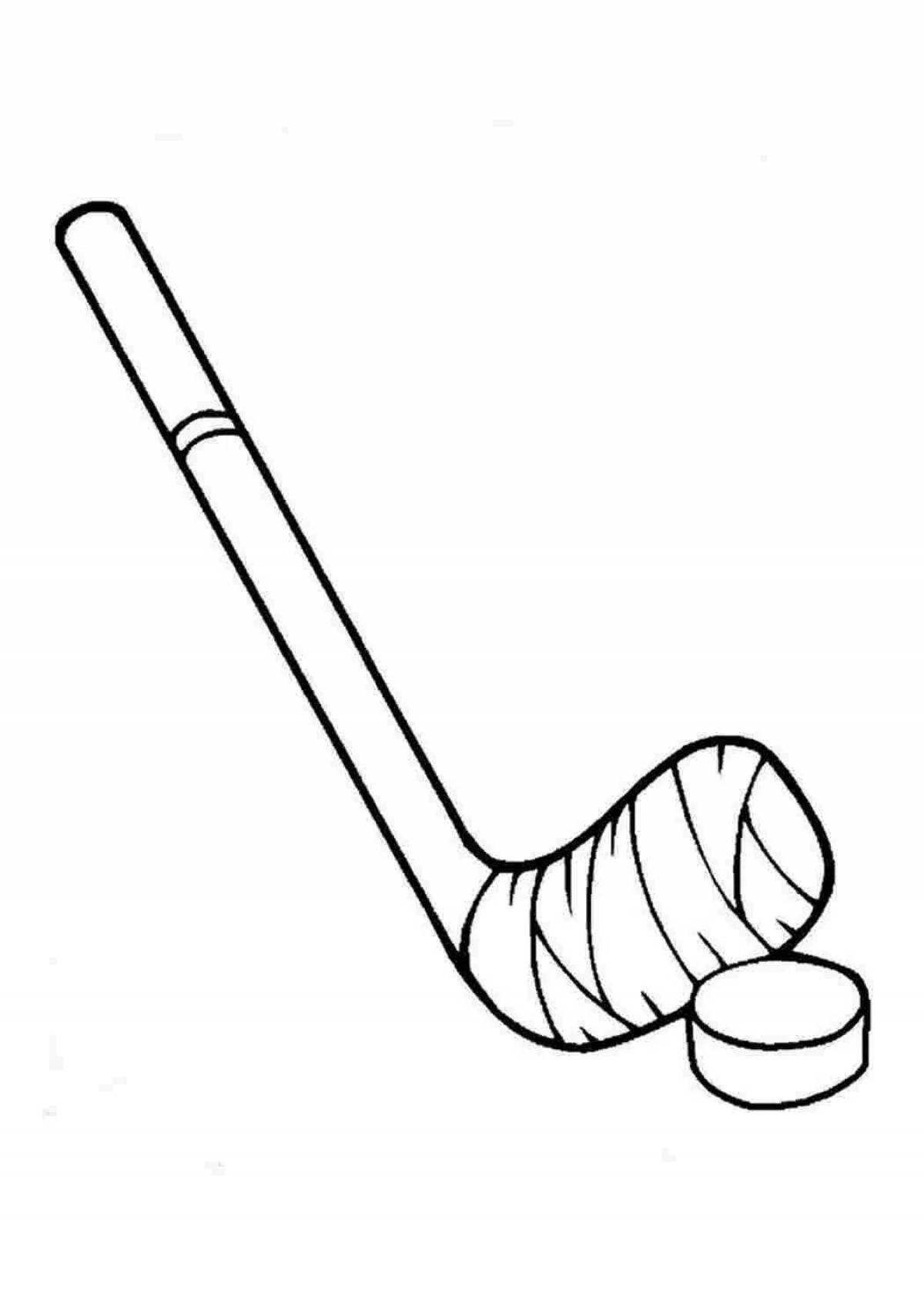 Innovative puck coloring page for kids