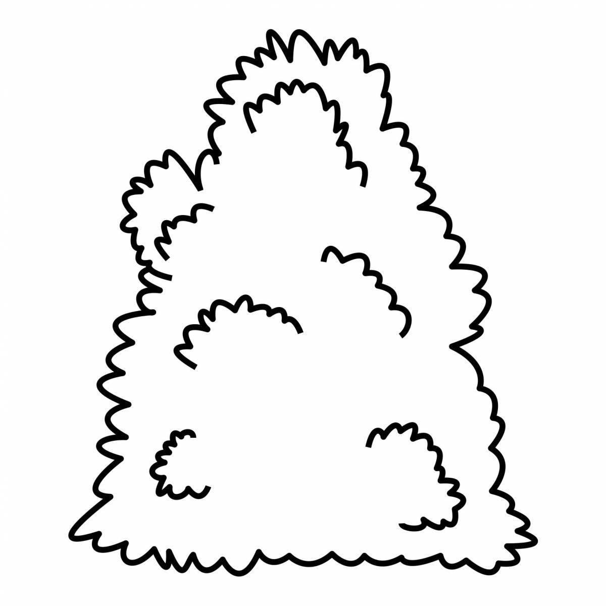 Cute moss coloring page for kids