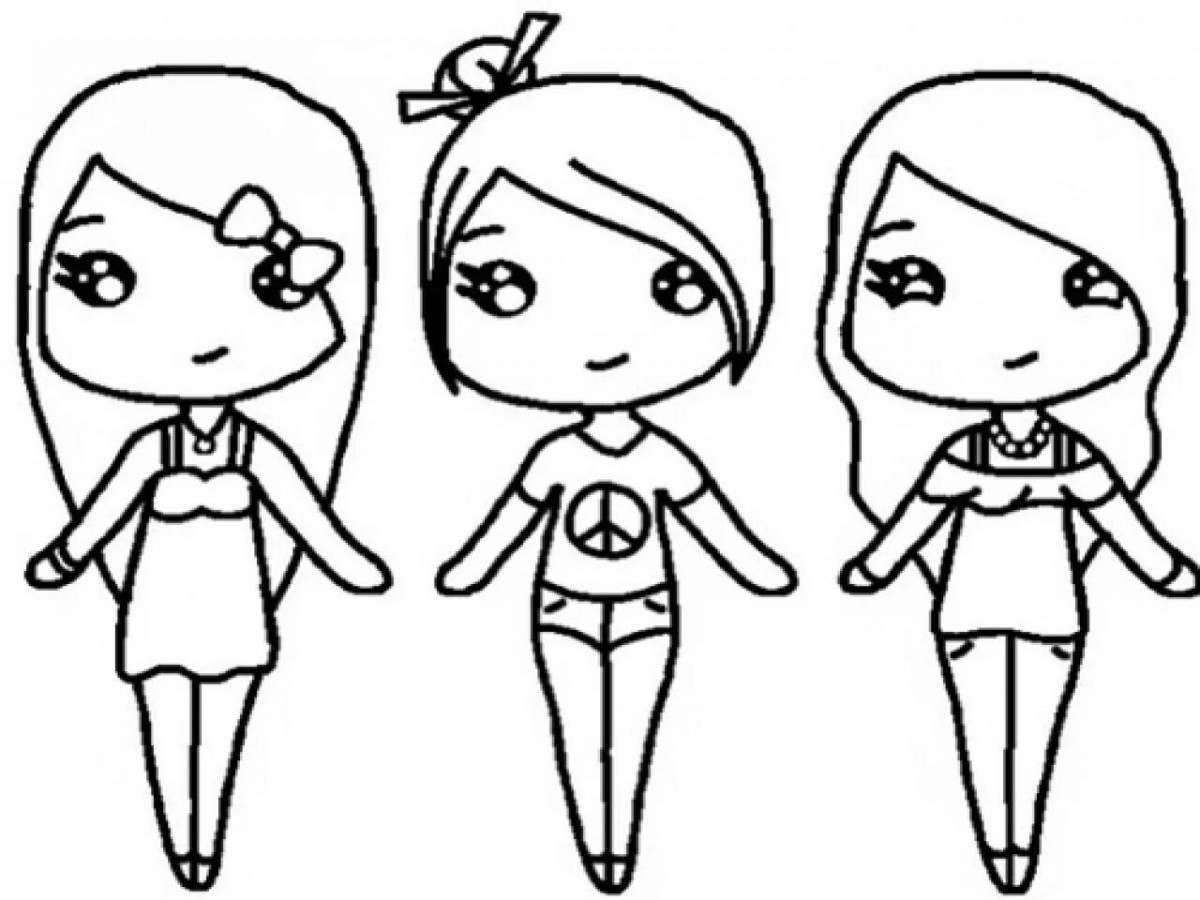 Awesome people coloring pages for girls