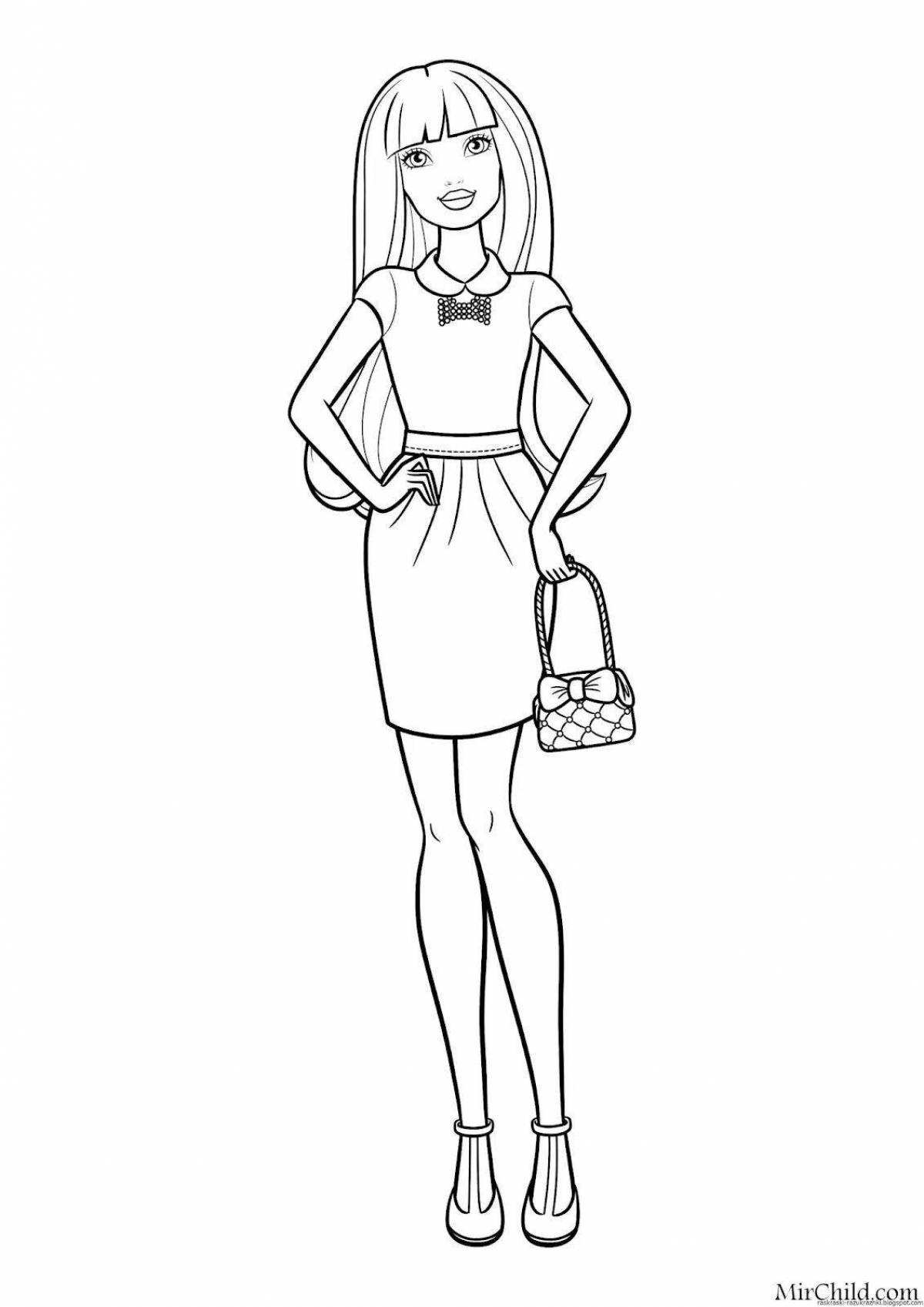 Friendly people coloring pages for girls