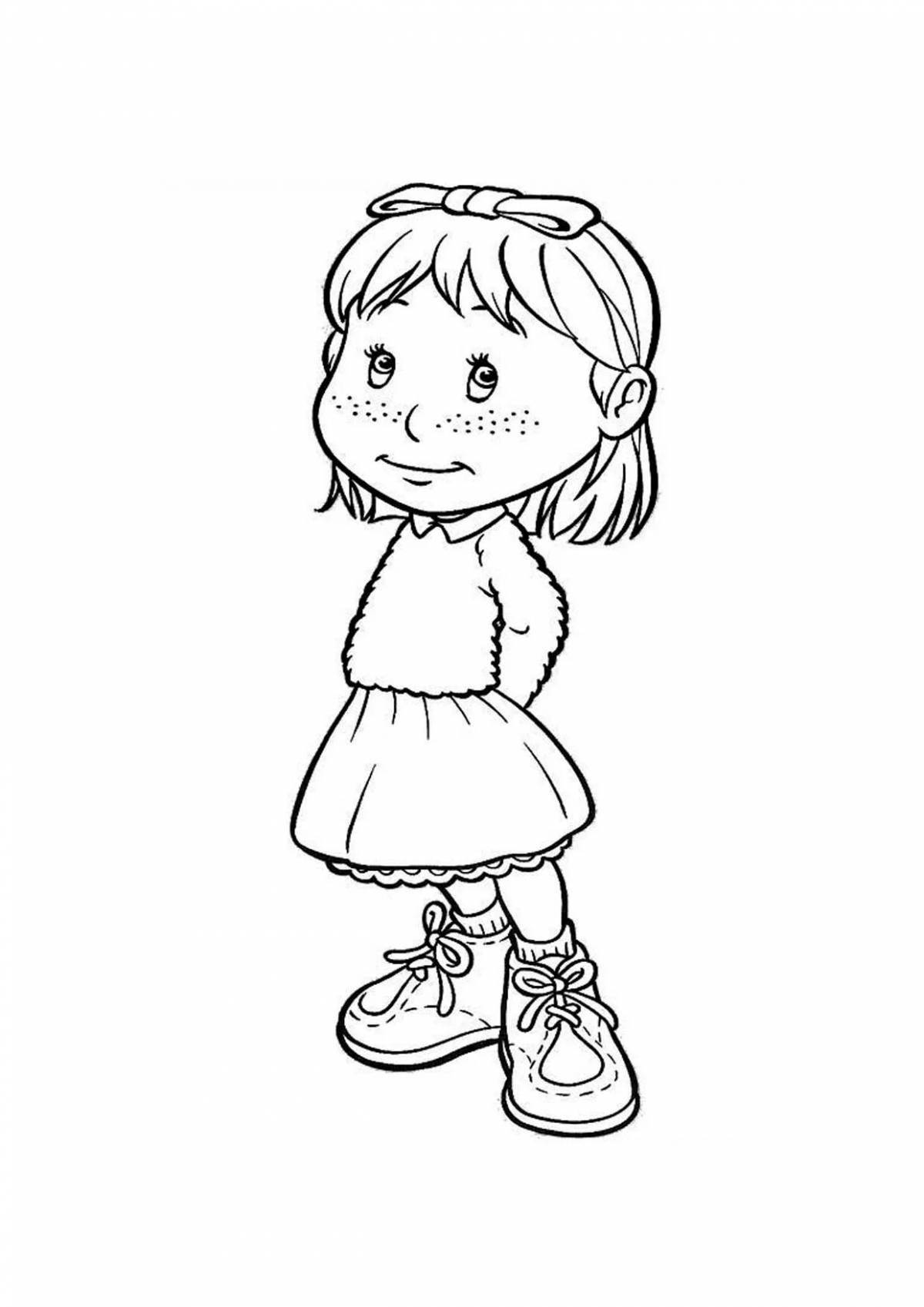 Fun coloring pages people for girls