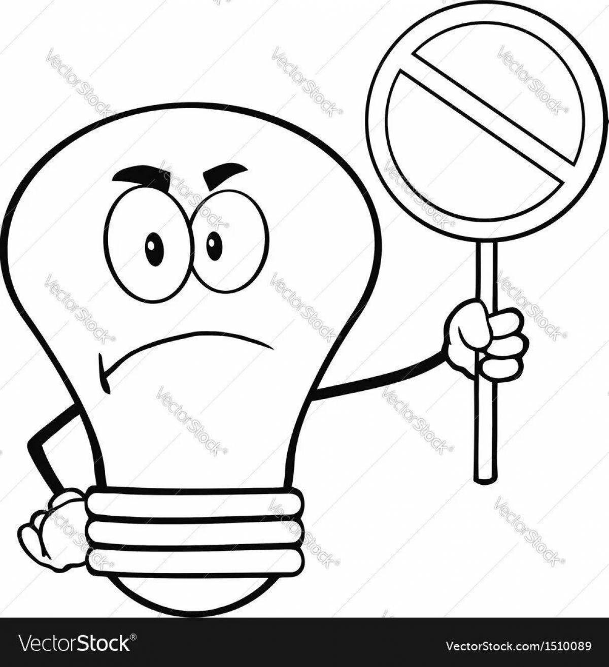 Photo Joyful electricity coloring pages for kids