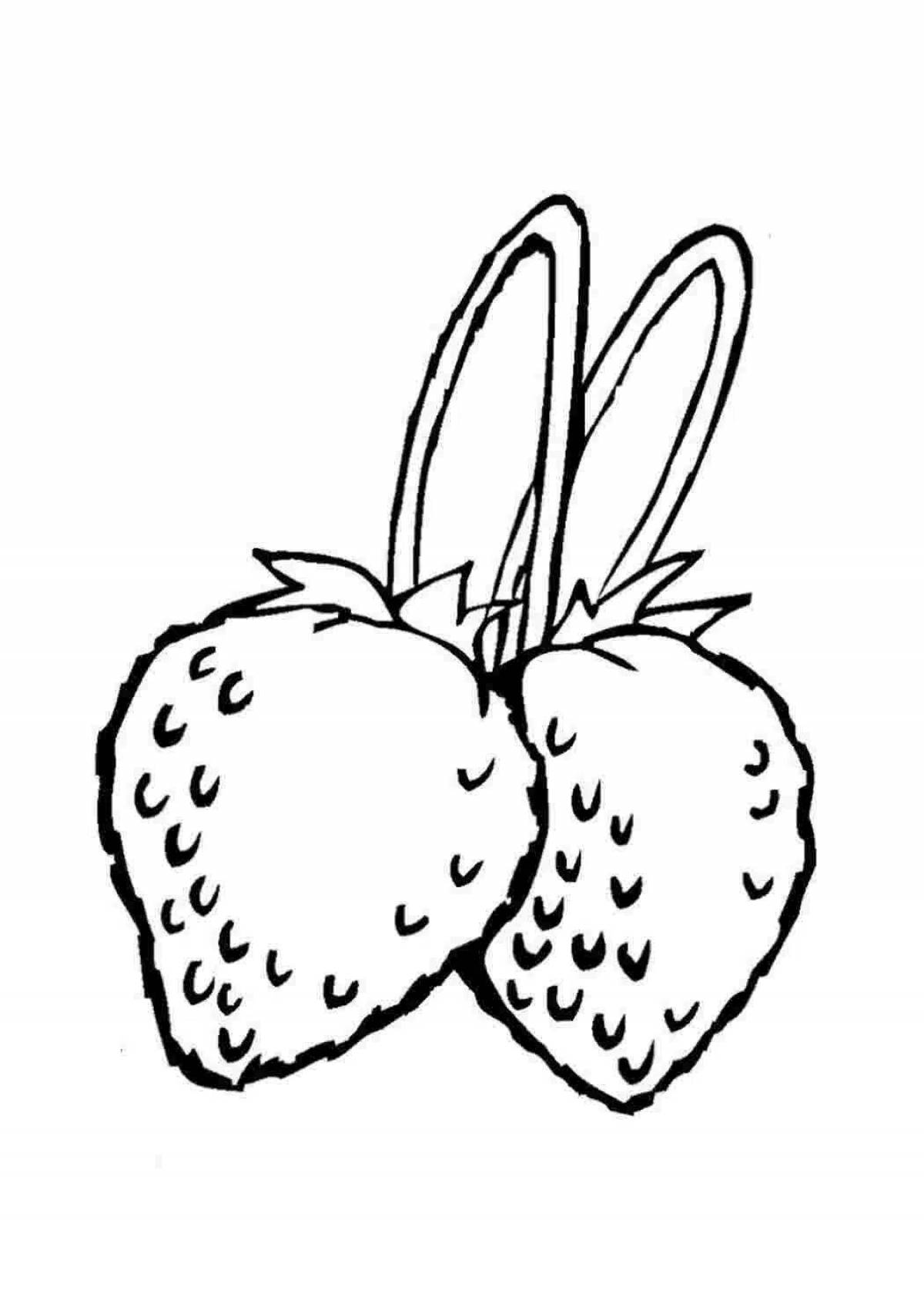 Animated strawberry coloring book for kids