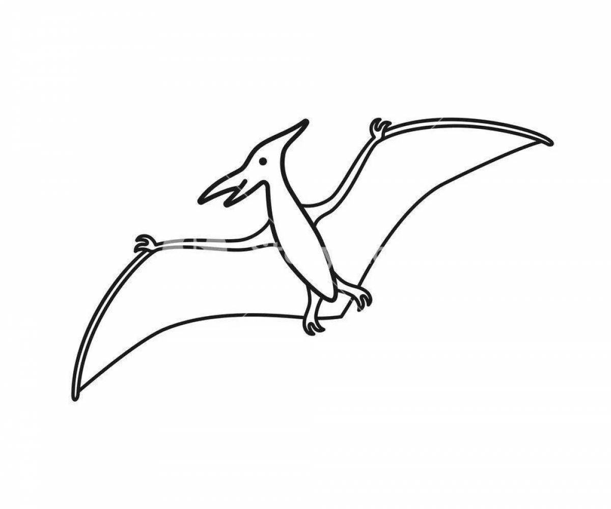 Динозавр летающий контур