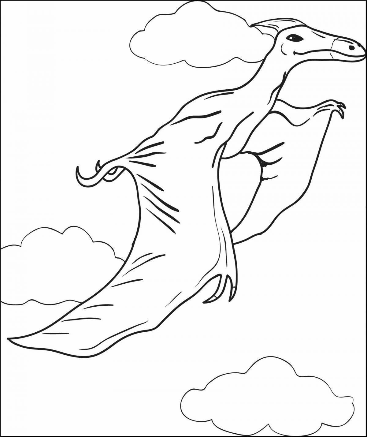 Летающие динозавры раскраска