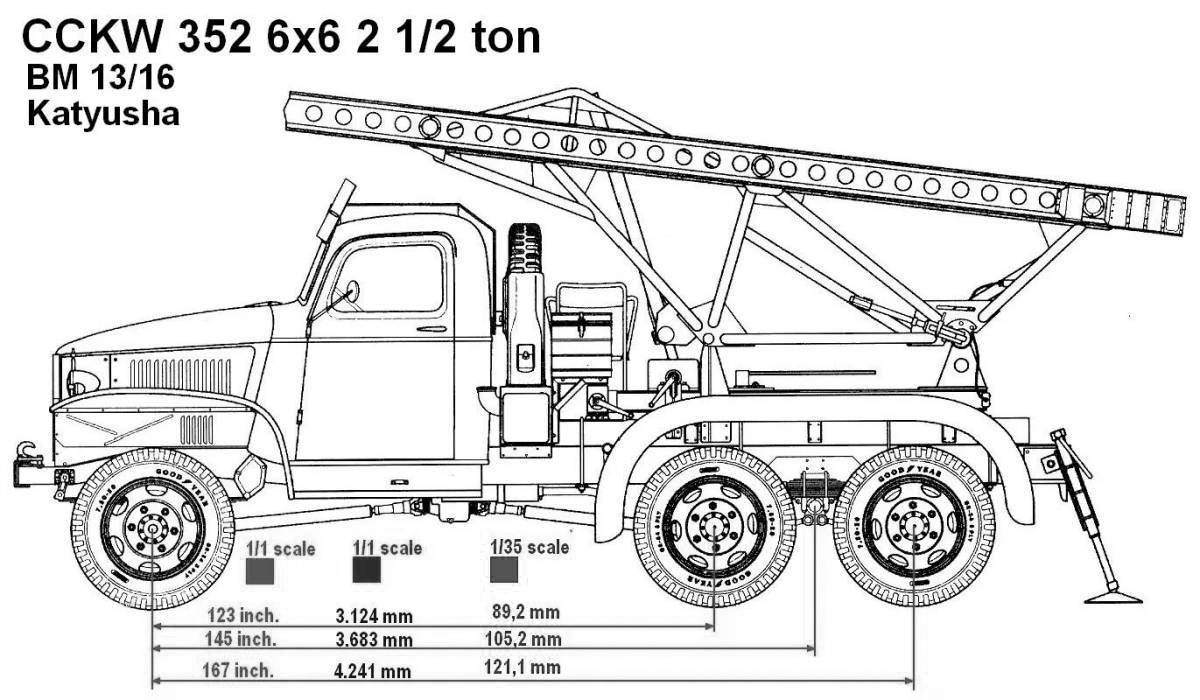 Как нарисовать танк катюшу