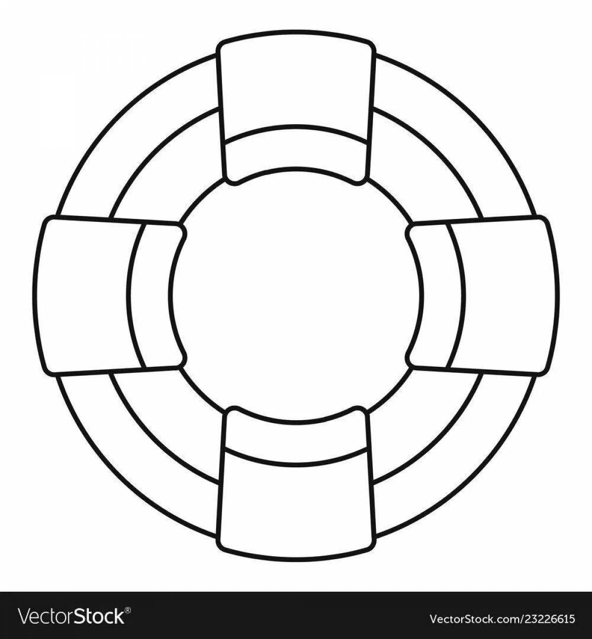Спасательный круг картинка для детей раскраска