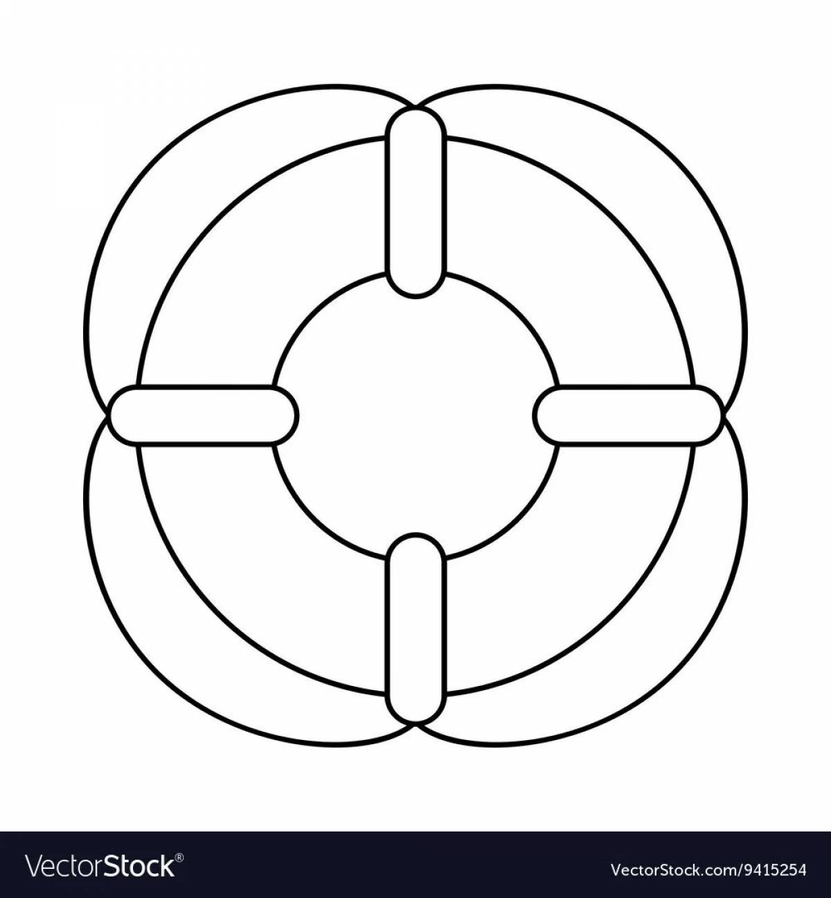 Спасательный круг раскраска для детей
