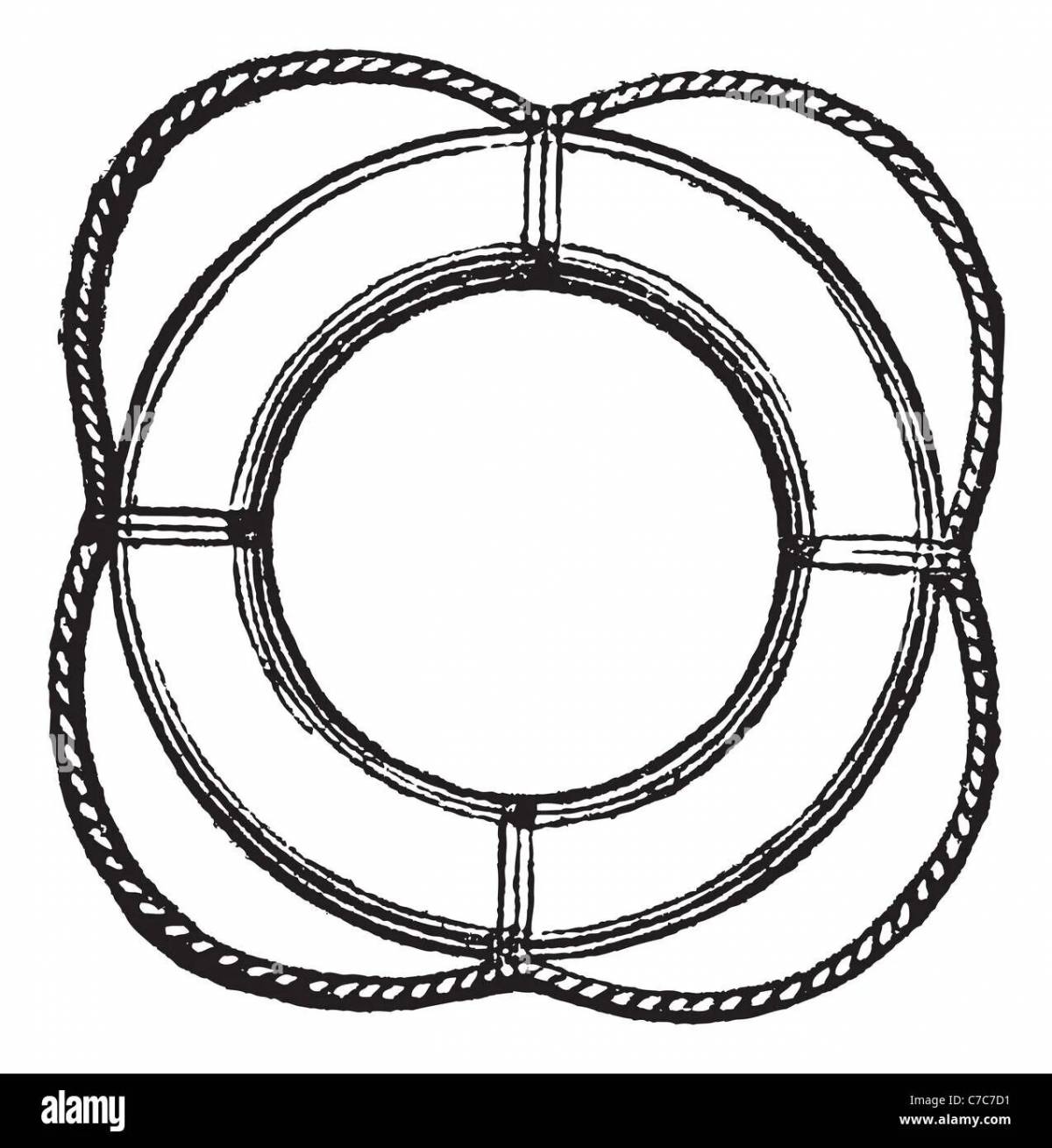 Спасательный круг картинка для детей раскраска