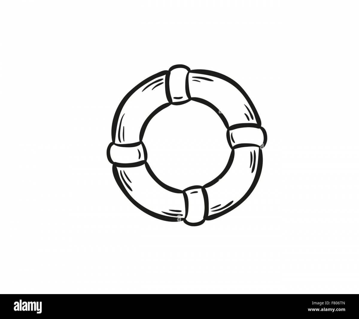 Рисунок спасательного круга на корабле