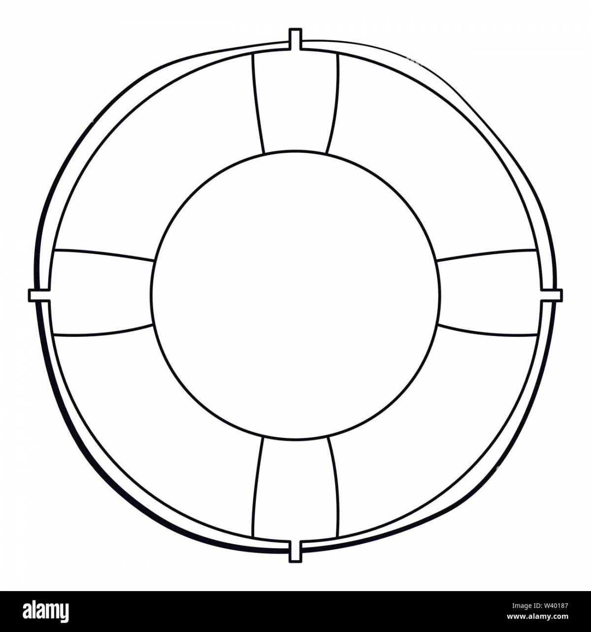Спасательный круг картинка для детей раскраска