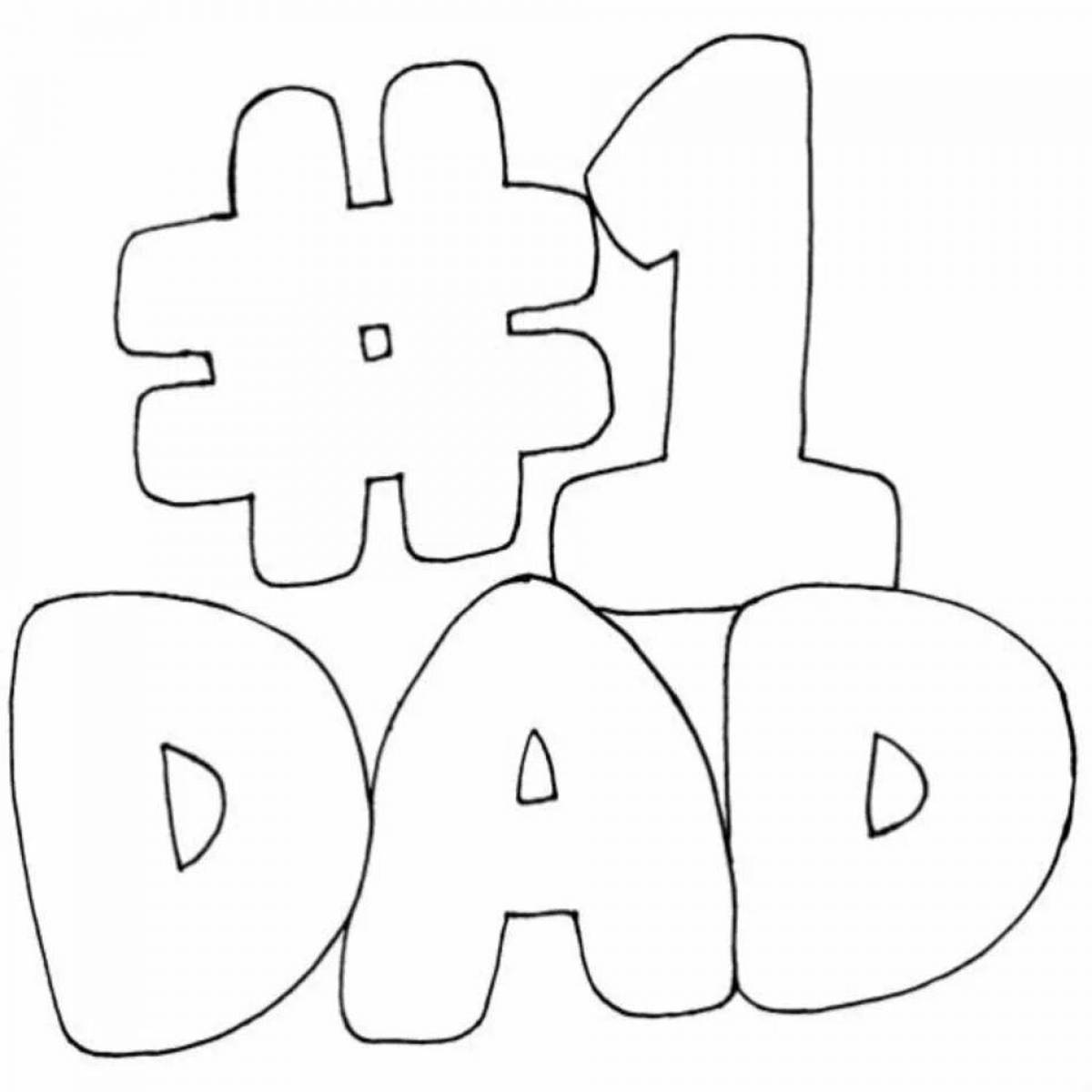 A bright gift for dad coloring