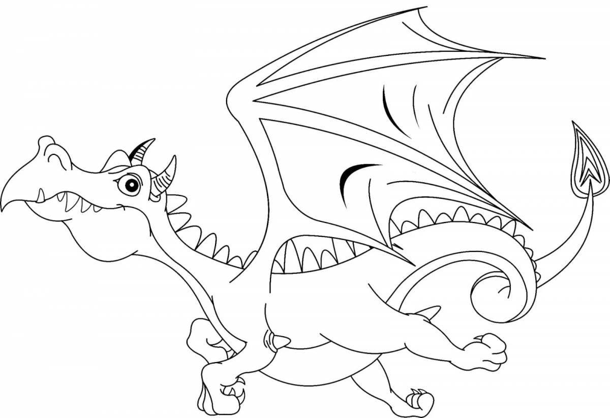 Colorful dragon coloring pages for boys