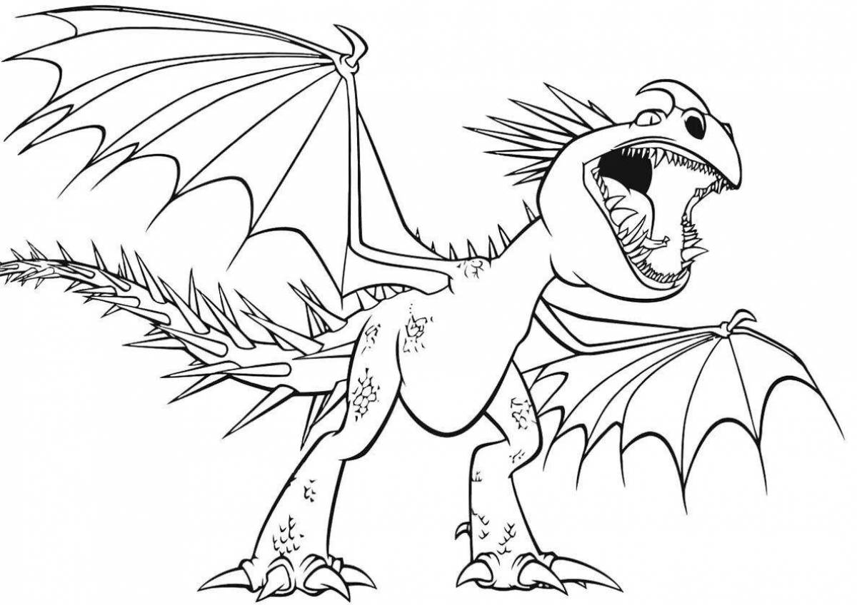 Powerful dragon coloring pages for boys