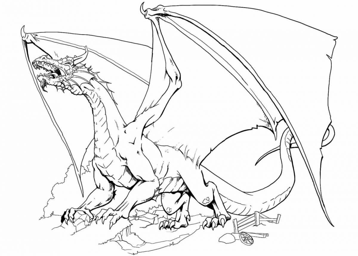 Exquisite coloring dragons for boys