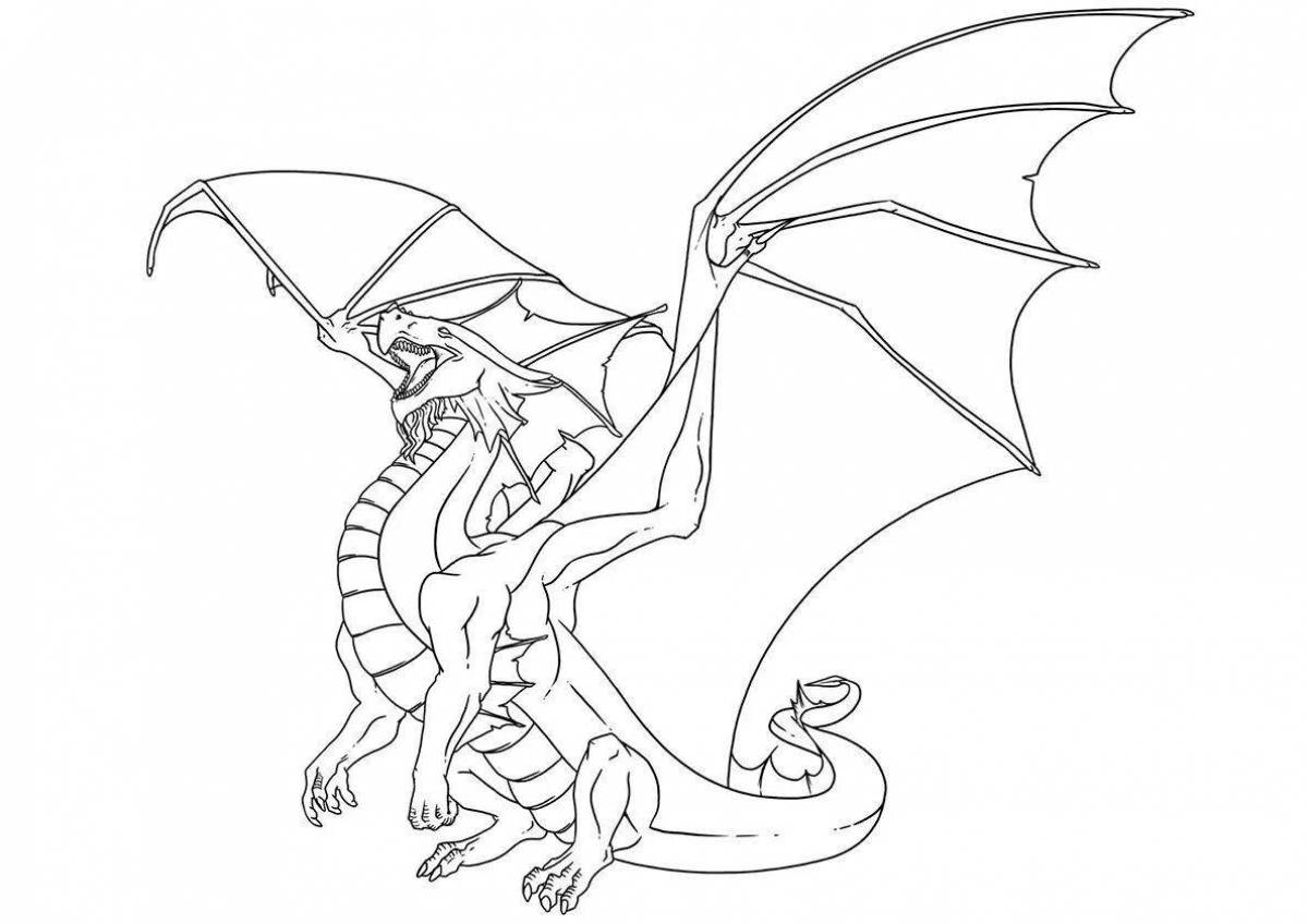 Impressive dragon coloring pages for boys
