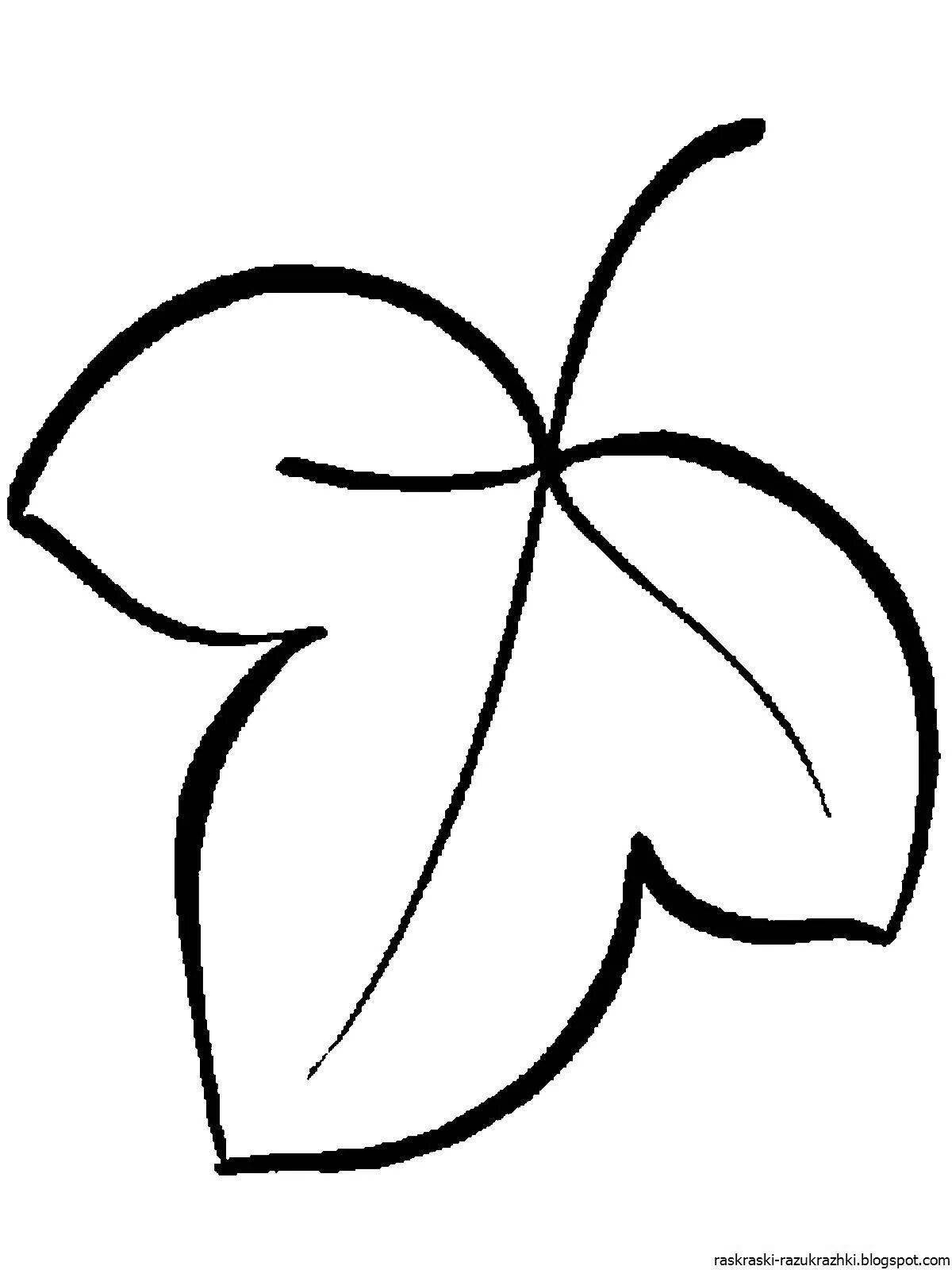 Children coloring pages for leaves