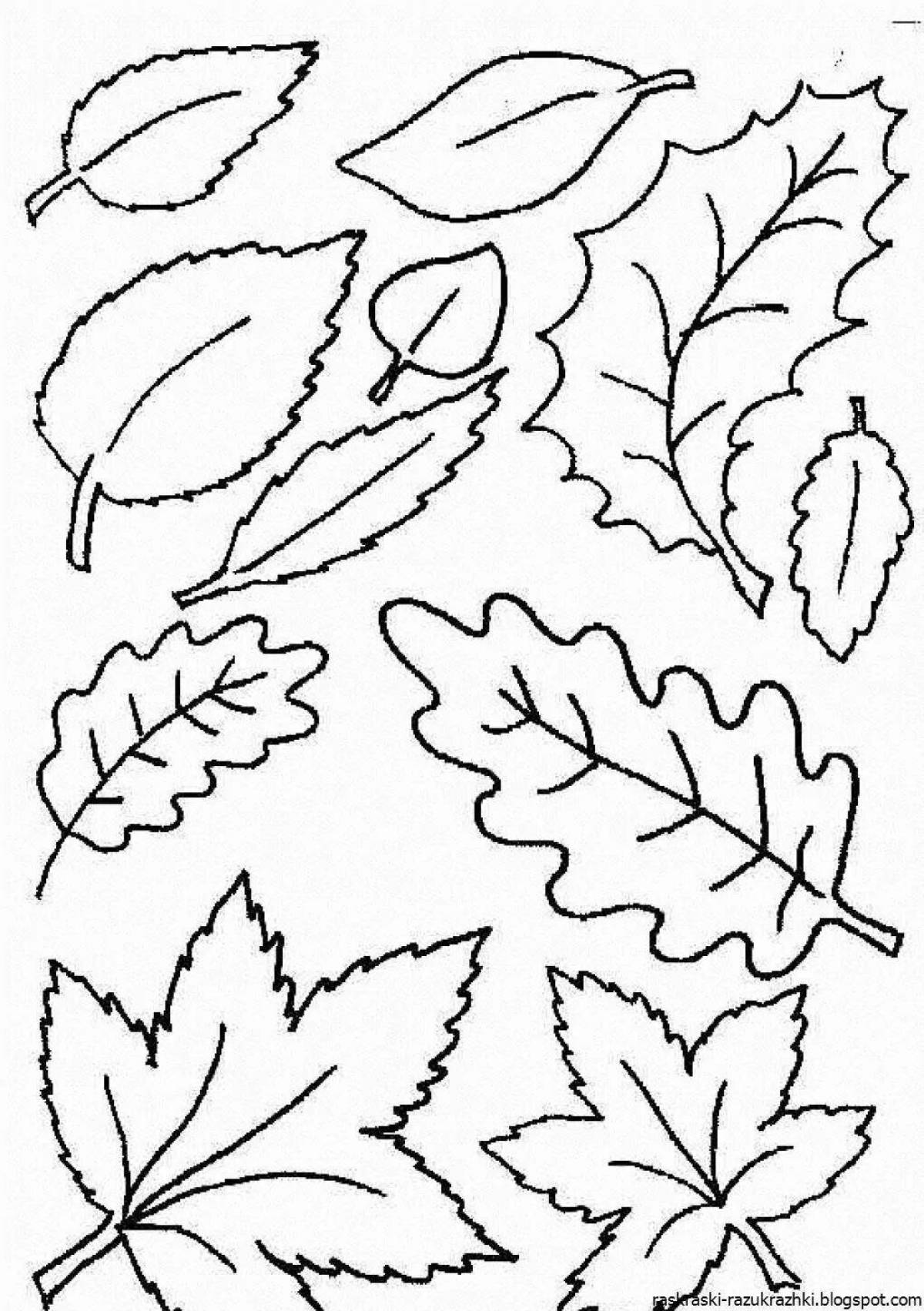 Magic leaves coloring book for kids