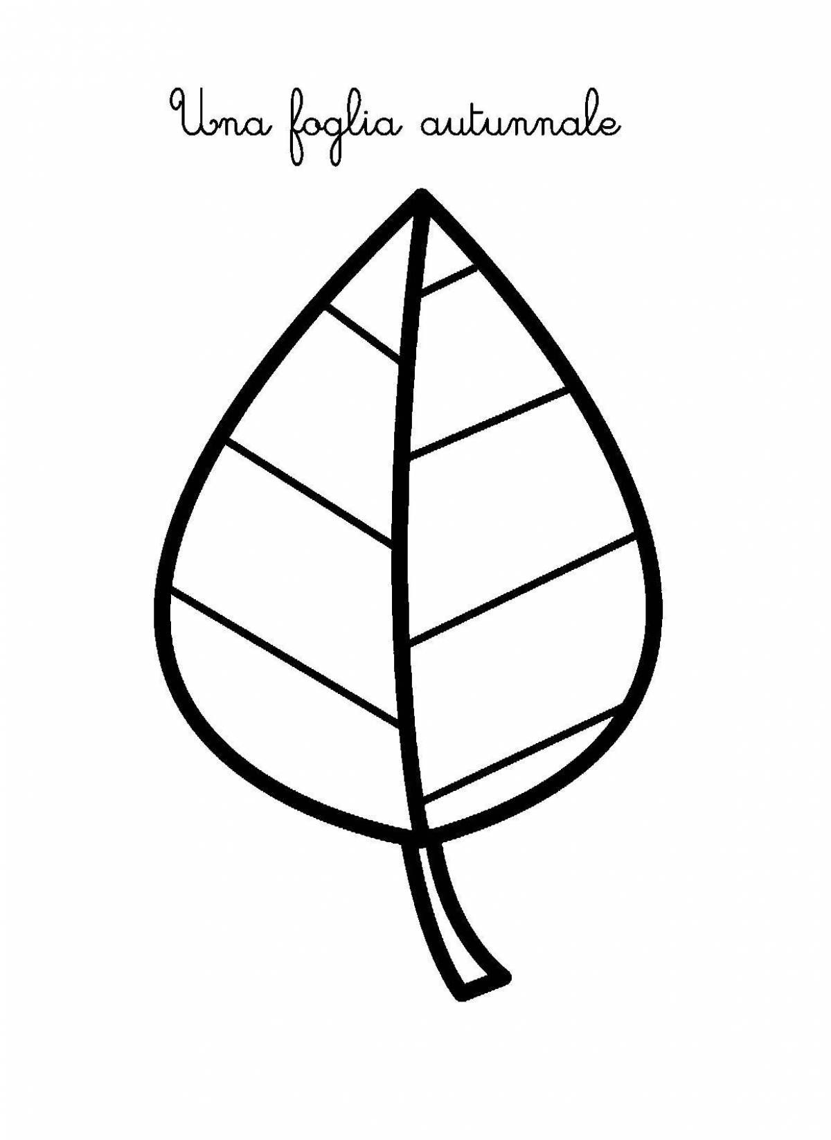 Attractive leaves coloring pages for kids