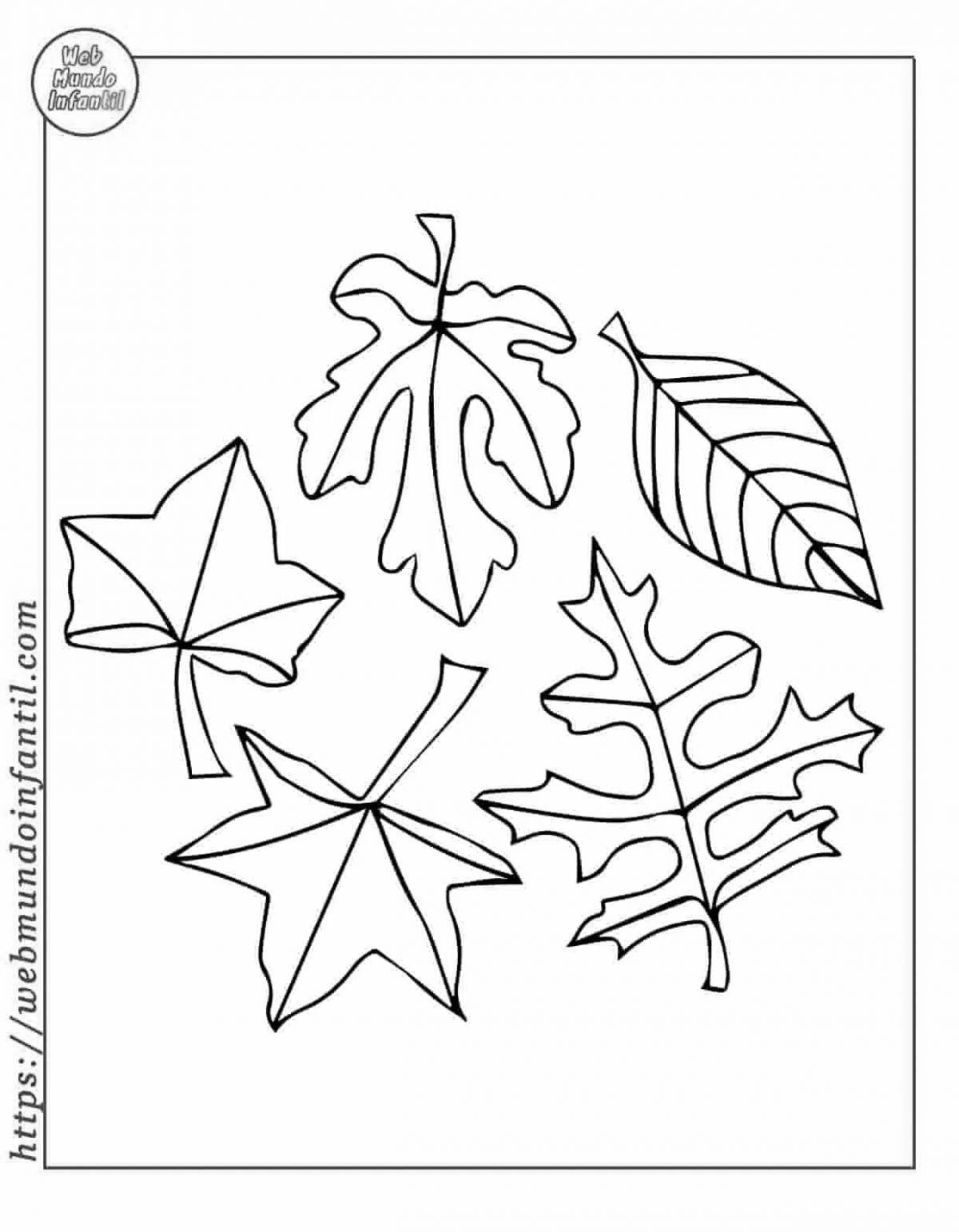 Glorious leaves coloring book for kids