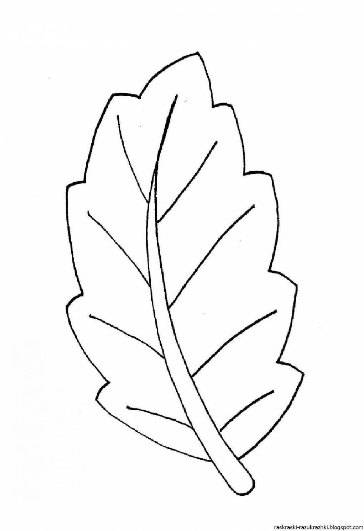 Восхитительные листья раскраски для детей