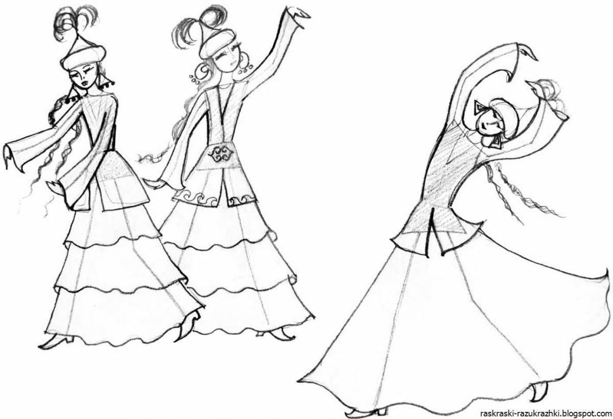 Nauryz bright coloring for the little ones