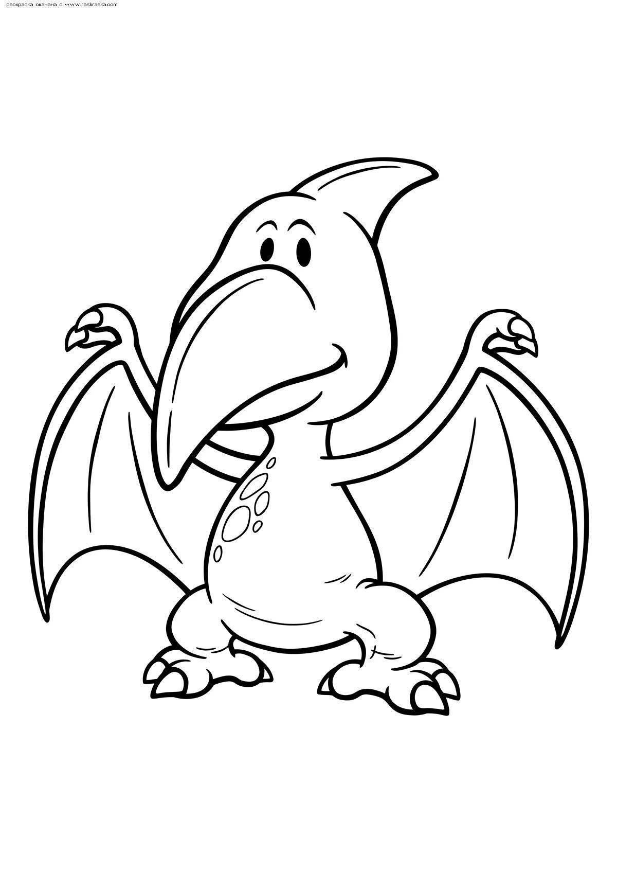 Pterodactyl fun coloring book for kids