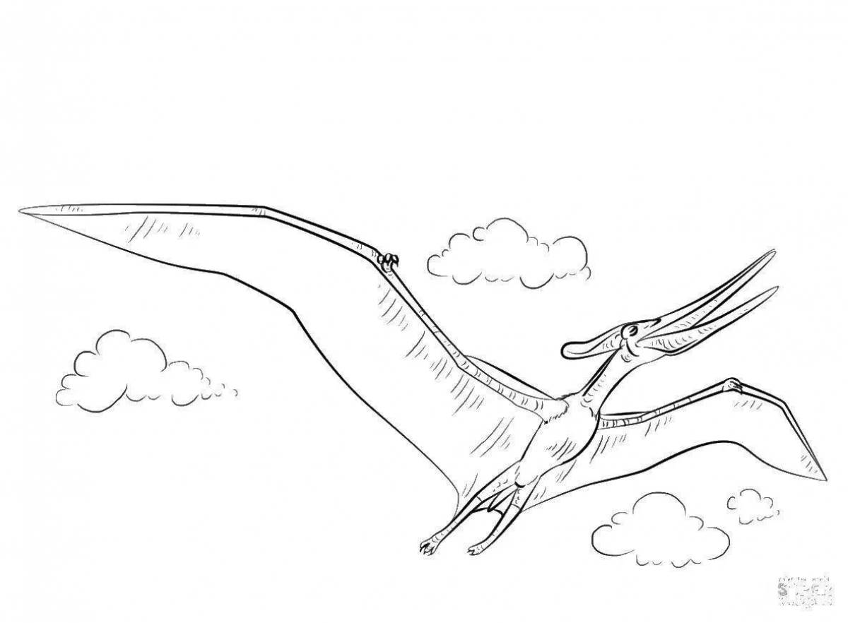 Great pterodactyl coloring book for kids