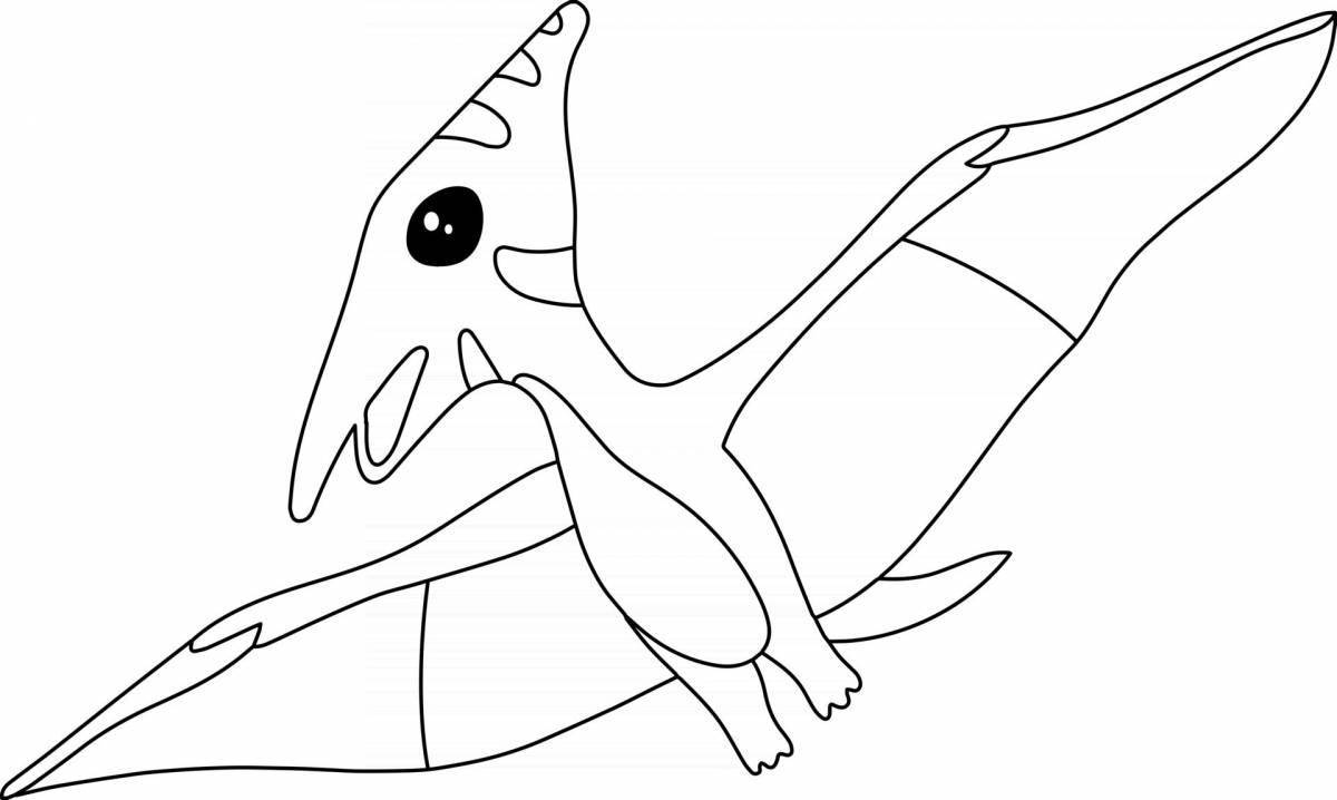 Sweet pterodactyl coloring pages for kids