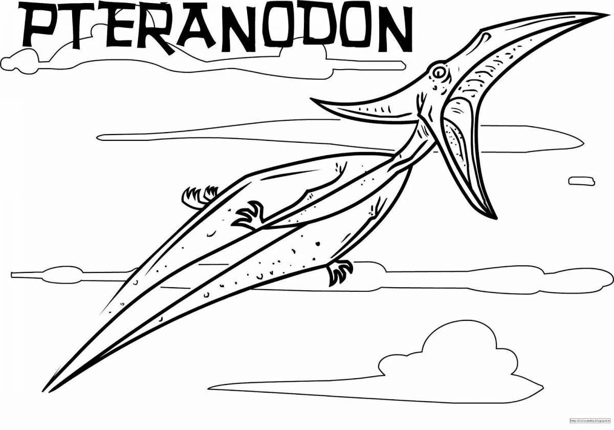 Fancy pterodactyl coloring book for kids
