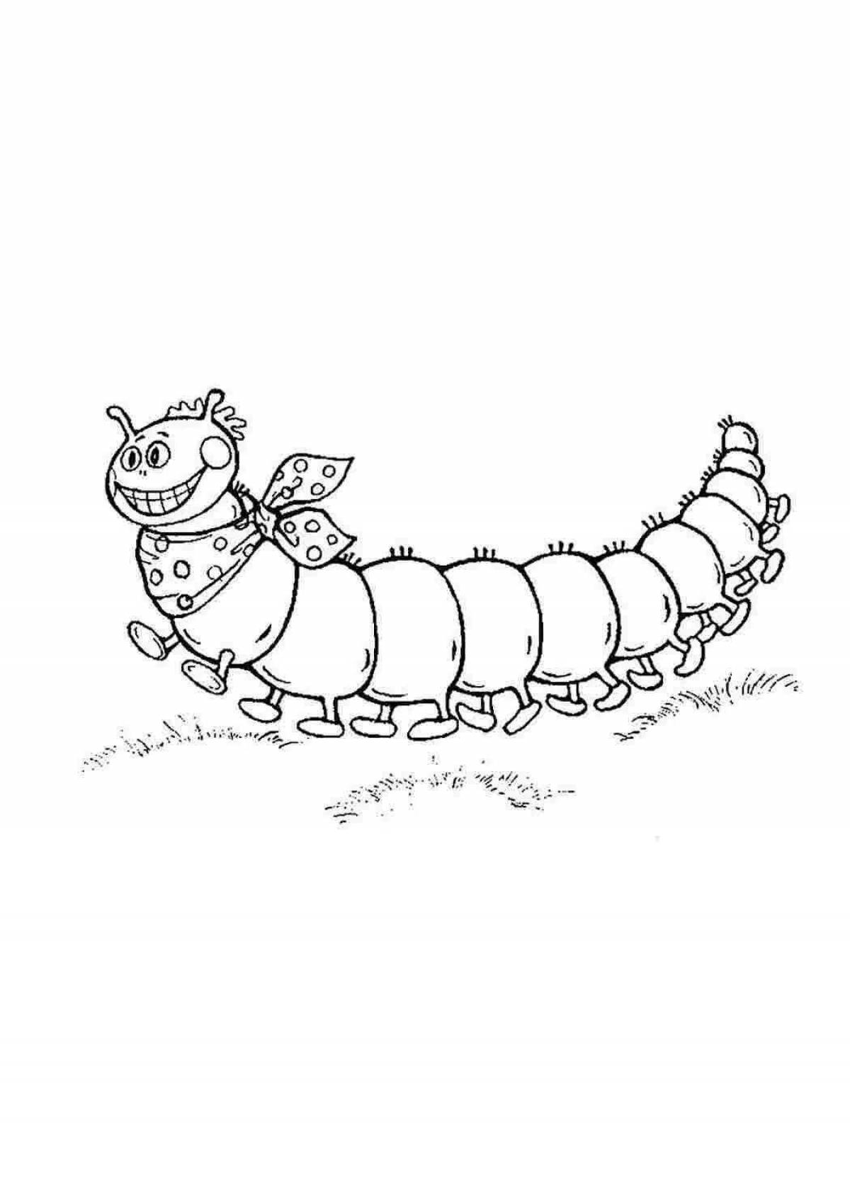 Glorious caterpillar coloring pages for kids