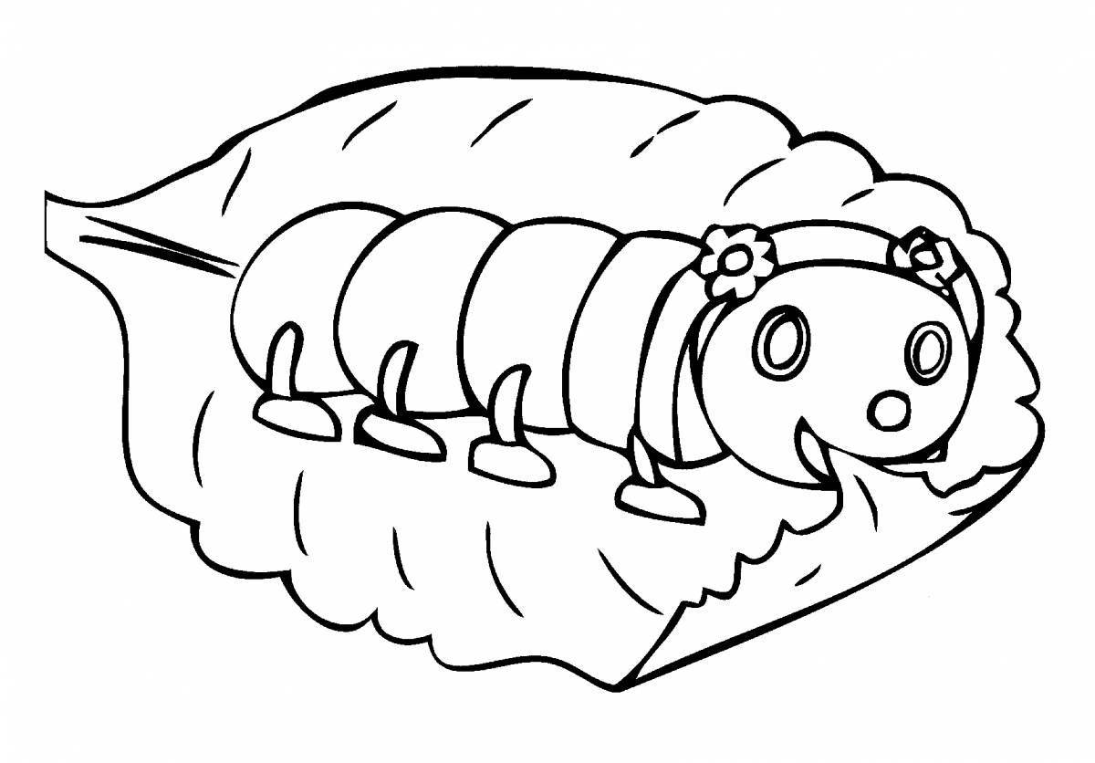 Photo Lucky caterpillar coloring book for little ones