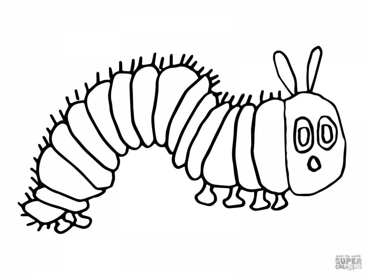Photo Great caterpillar coloring book for kids