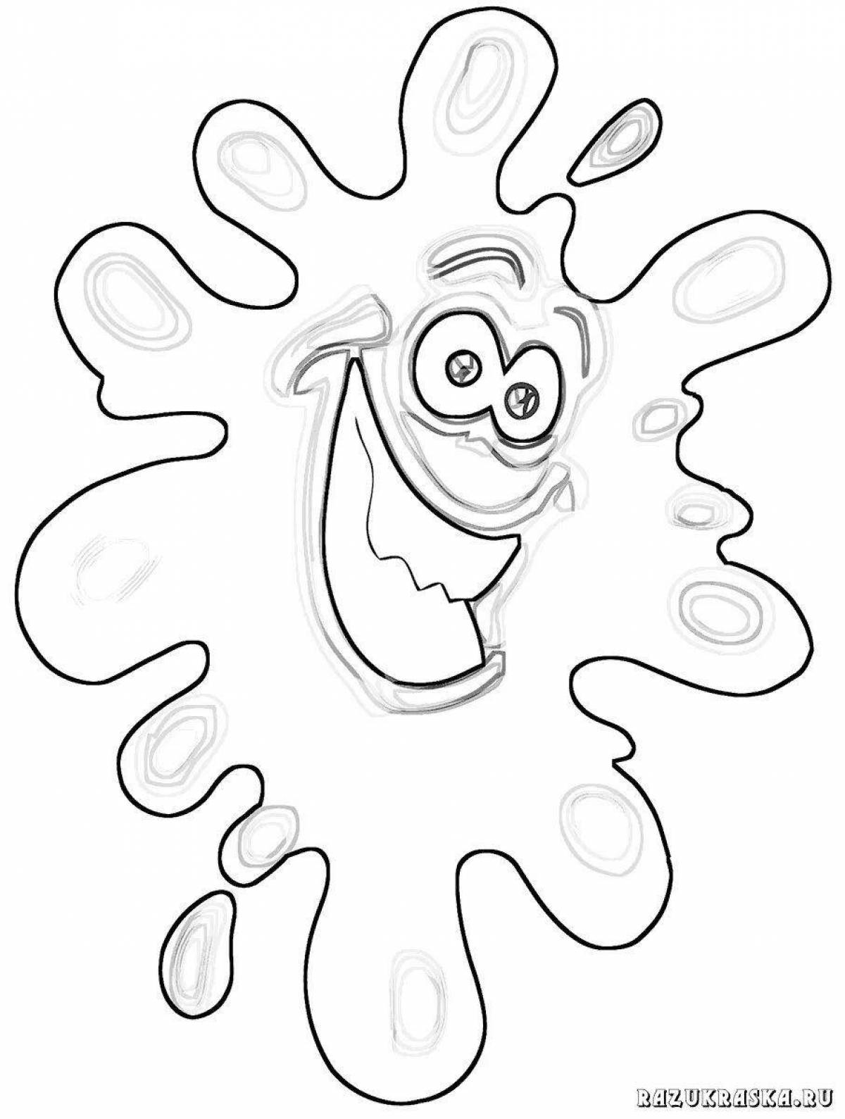 Colorful spot coloring page for kids
