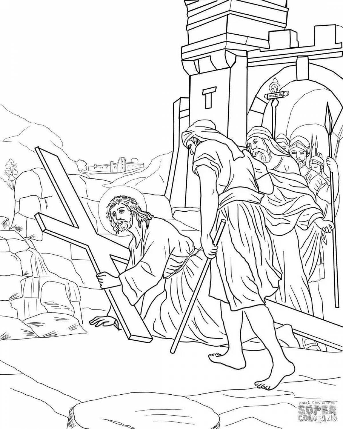 Jolly jesus coloring pages for kids