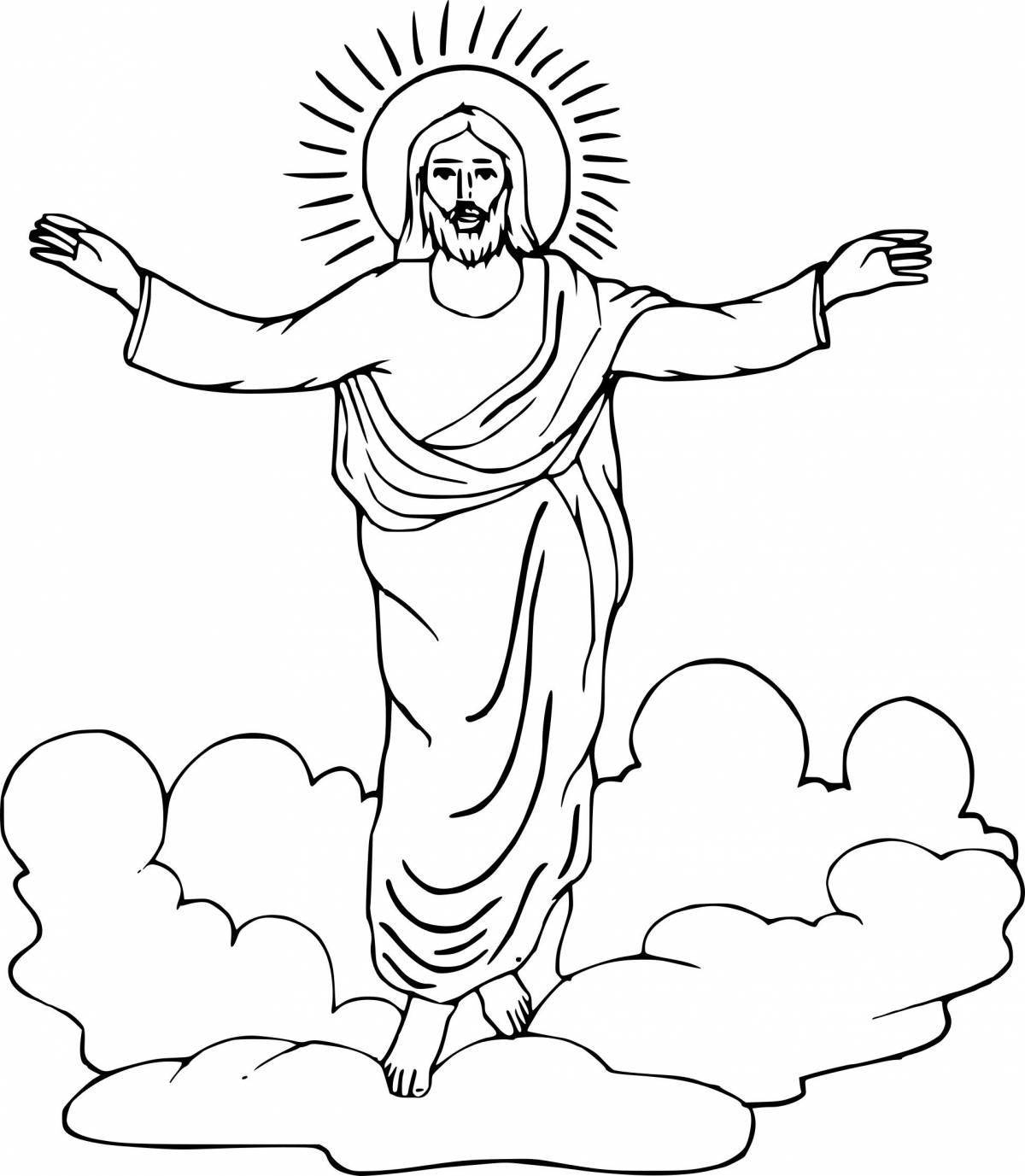 Coloring book divine jesus for kids