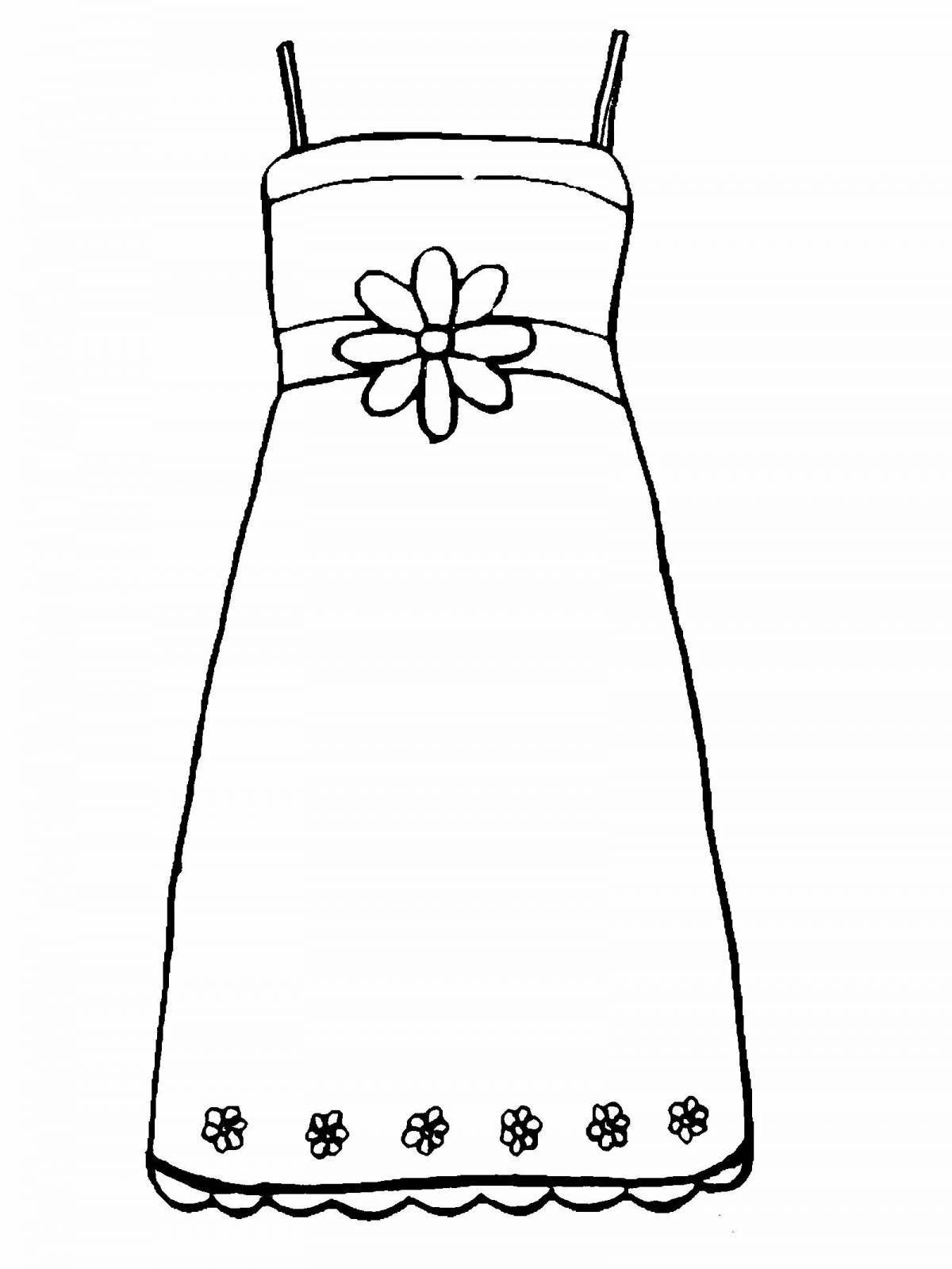 Coloring page delightful children's sundresses