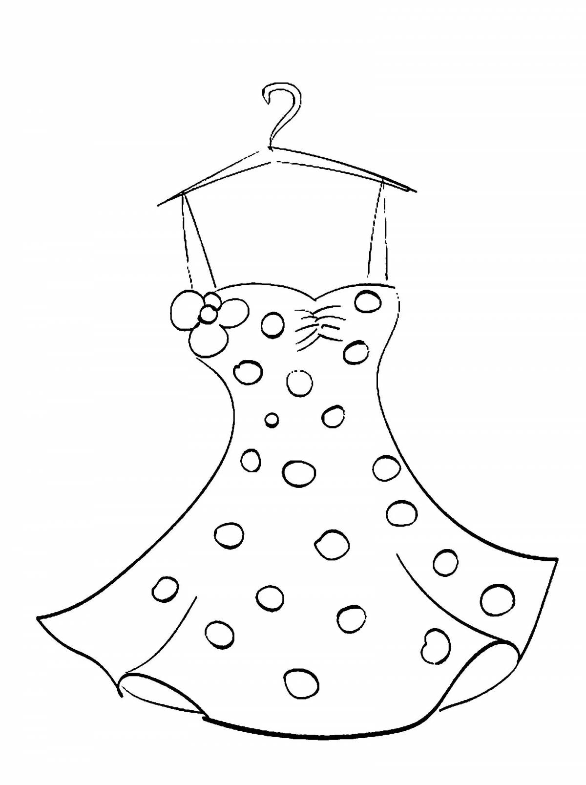 Coloring page adorable baby sundresses