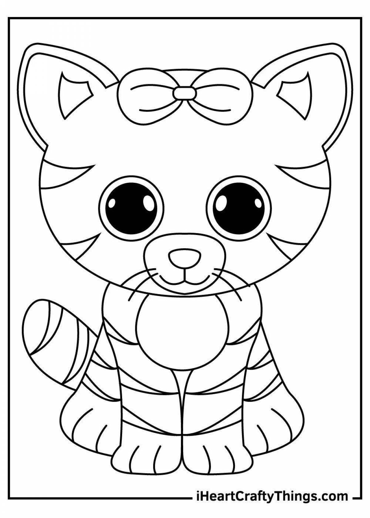 Color-explosion boxy boo coloring page for kids