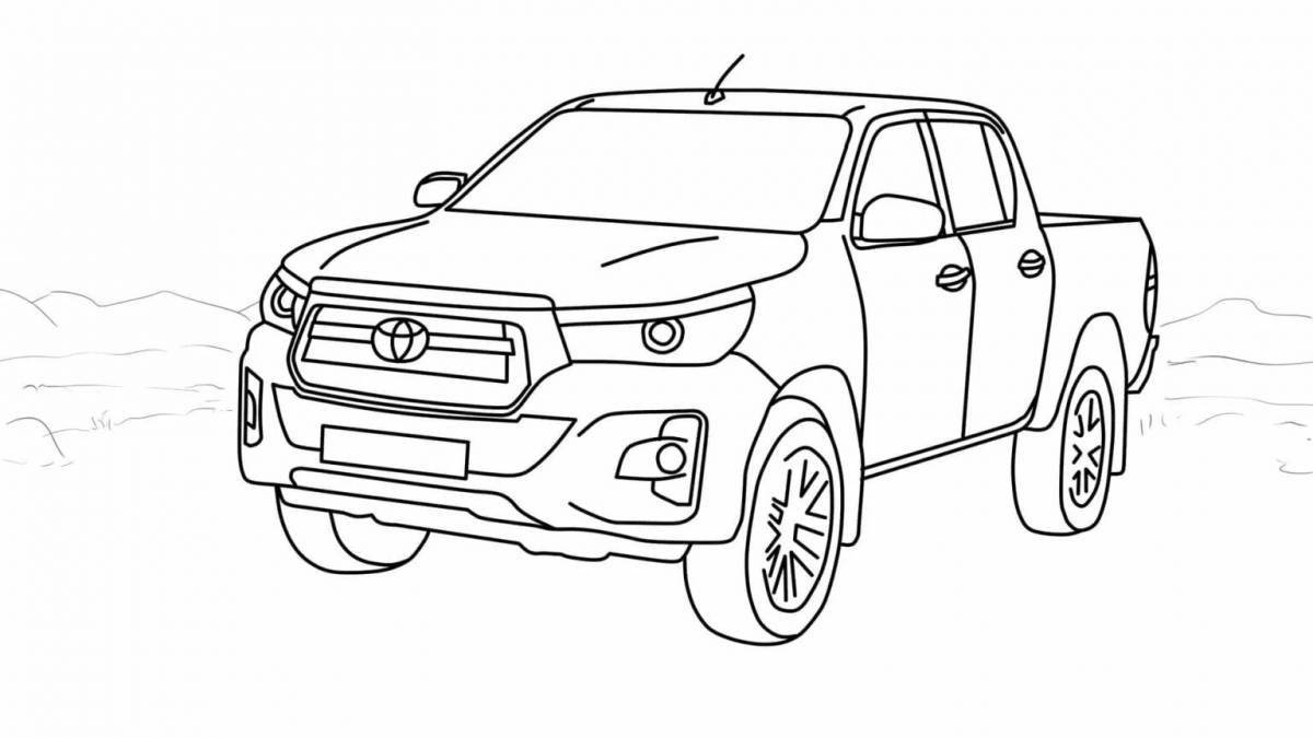 Exciting toyota cars coloring pages for boys