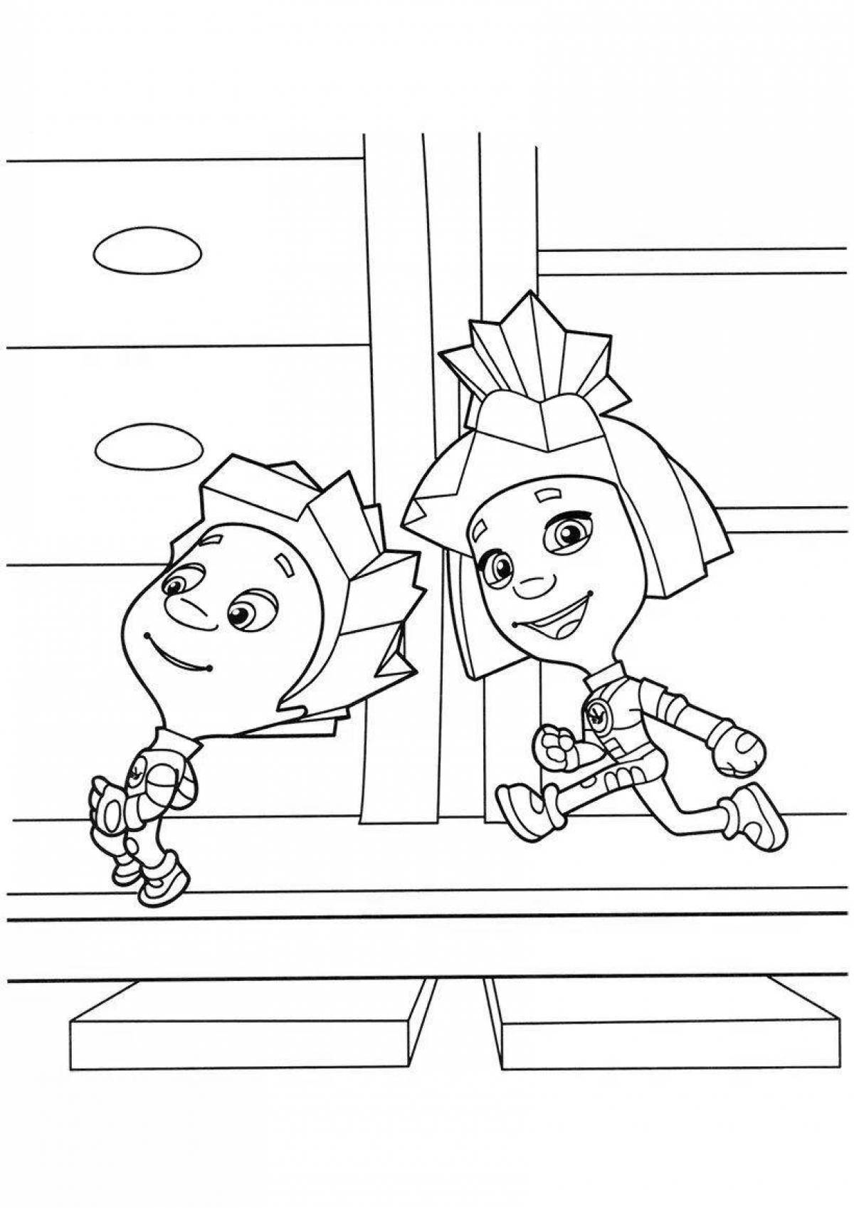 Раскраска Волшебная раскраска кукутики для детей