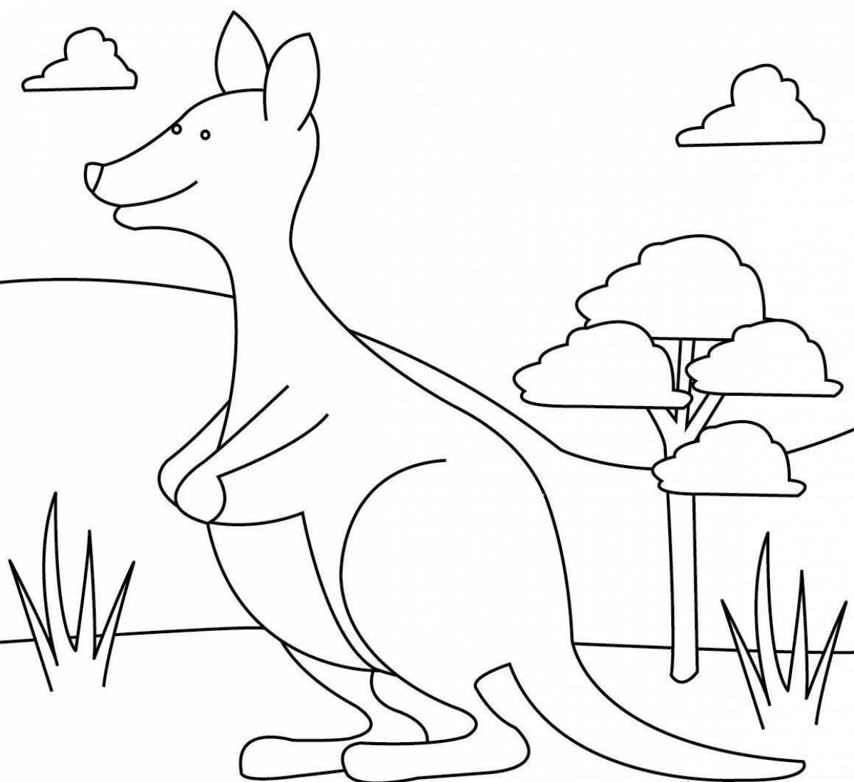 Очаровательная австралийская раскраска с животными для дошкольников