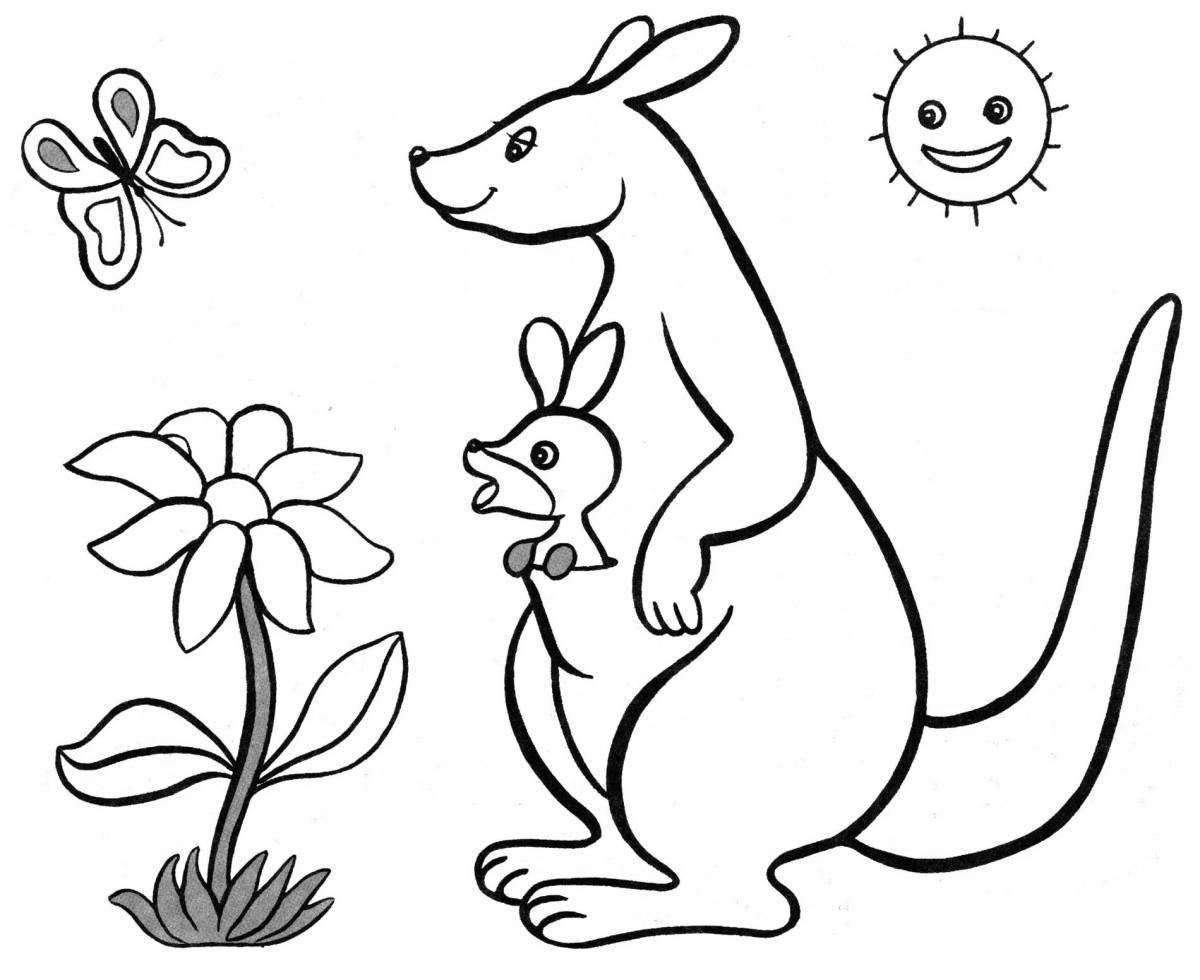 Смелые австралийские животные раскраски для дошкольников
