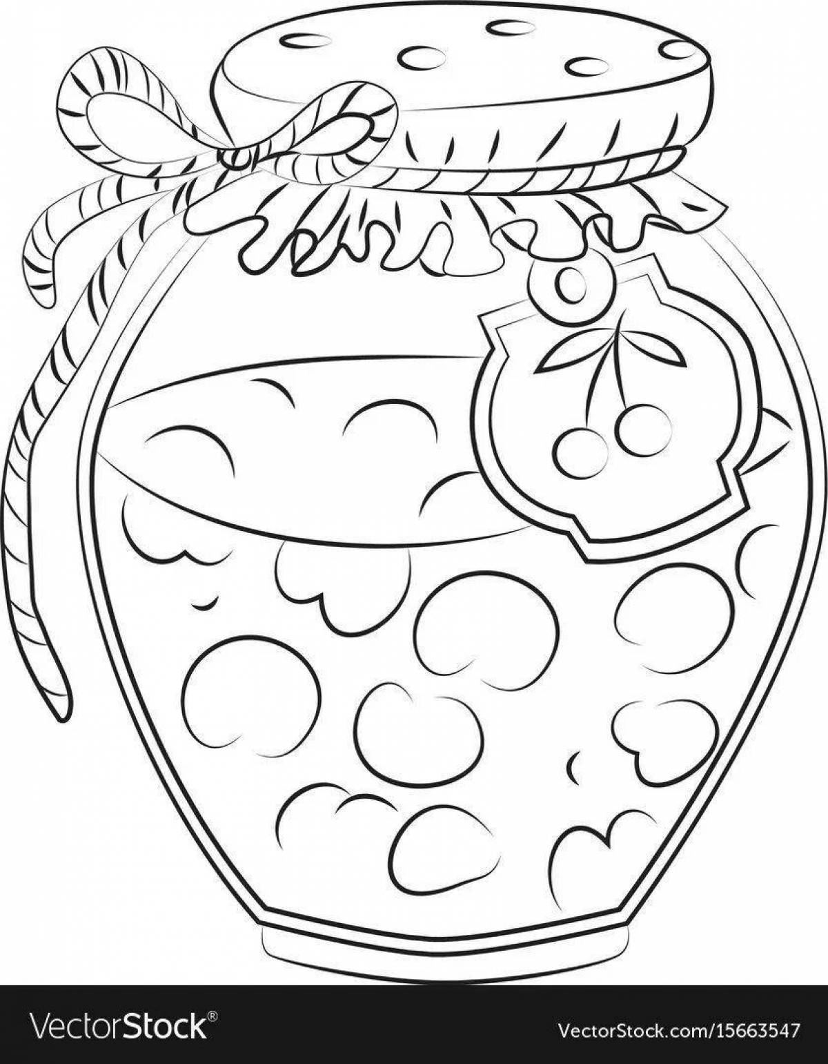 Brilliant compote coloring page for students