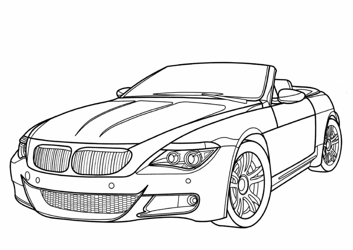 Coloring book exotic sports car for boys