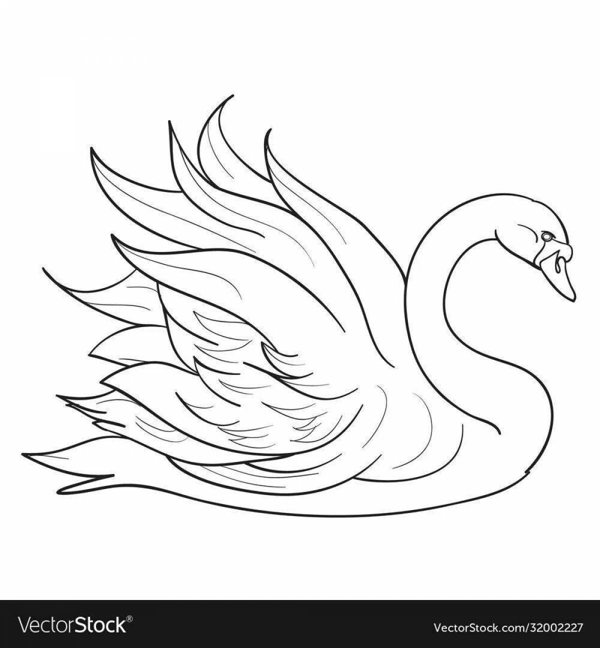 Fun swan lake coloring book for beginners