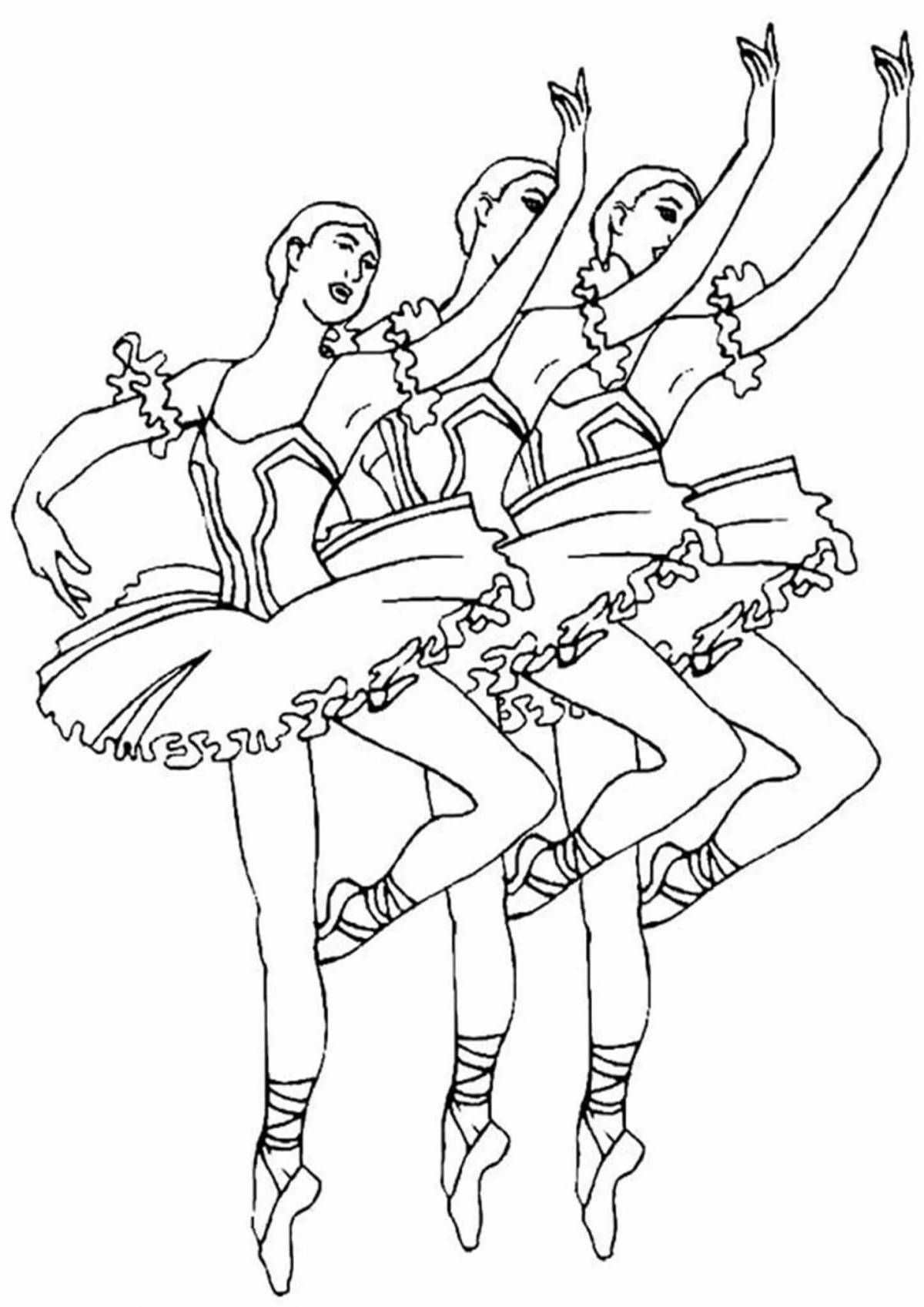 Shining swan lake coloring pages for kids