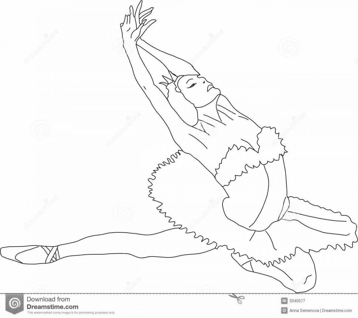 Quirky swan lake coloring book for beginners