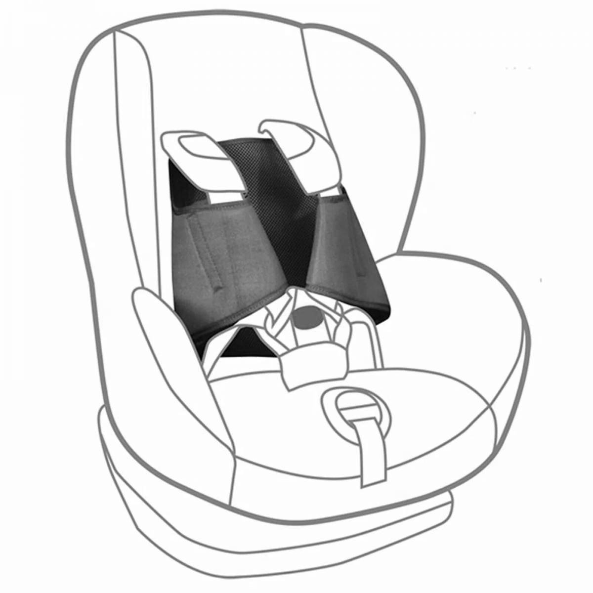 Colored car seat for children
